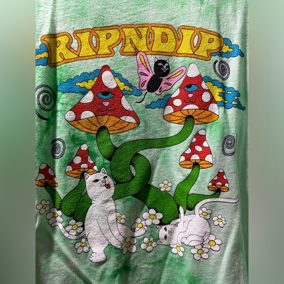 Rip n Dip long sleeve green tye-dye t shirt XL. Never worn - Picture 2 of 4
